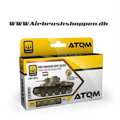 ATOM 20749  ATOM WWII Hungarian Army Colors Set 6x20ml